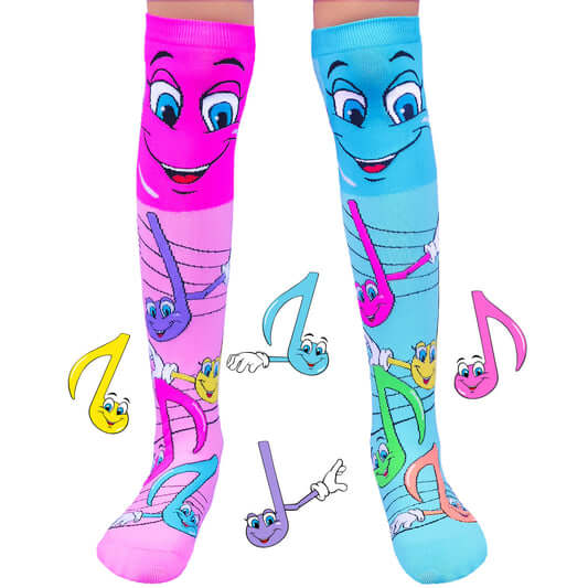 Music Notes Socks Front - MADMIA